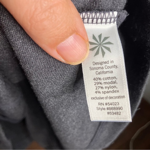 Athleta Cassidy half zip dark gray dress long sleeve women’s size large tall - Picture 9 of 10